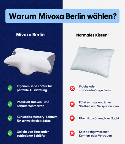 Mivoxa® orthopädisches Memory-Schaum-Kissen