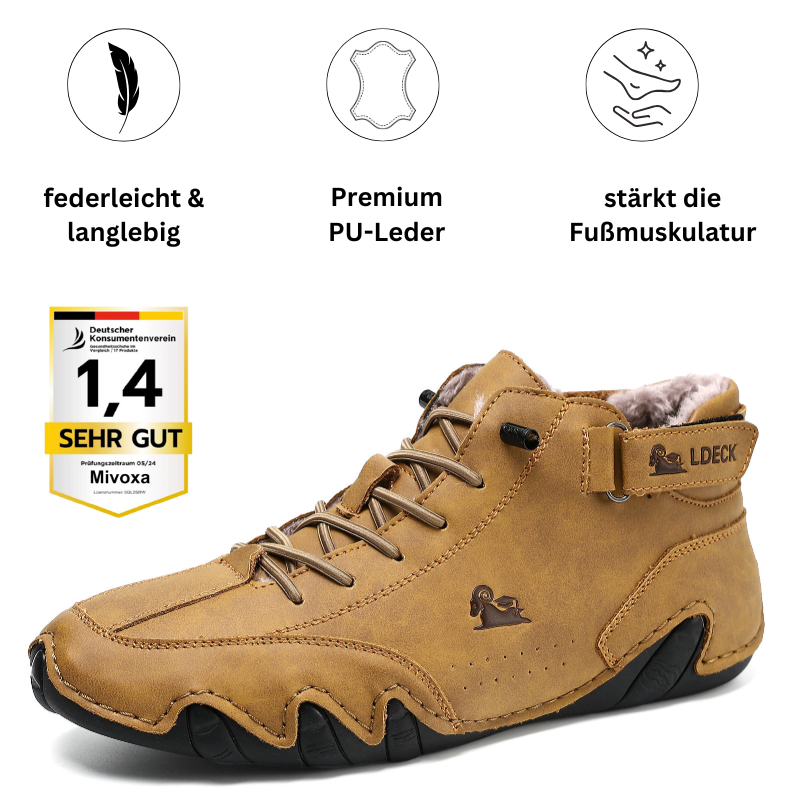 Ruileyou Orthopädische Herren-Stiefel - Handgefertigte Lederschlupfstiefel In 3 Farben
